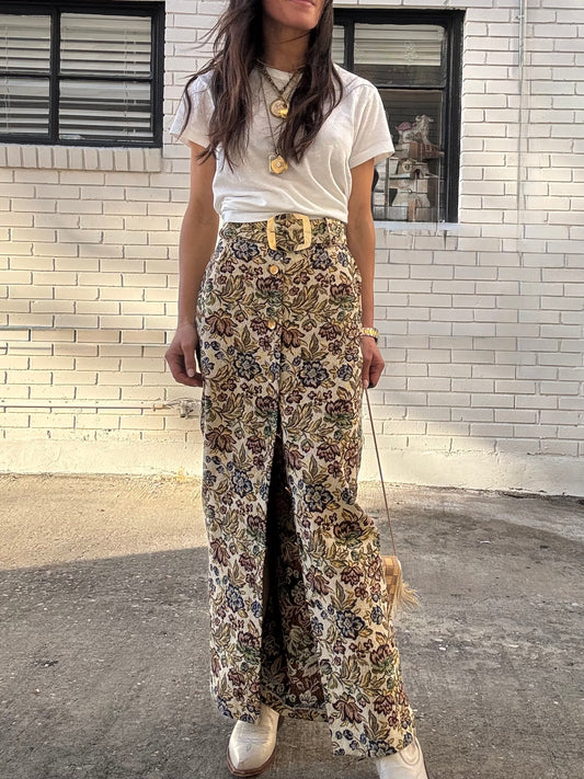 Tapestry Skirt with Belt