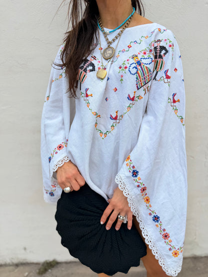Eastern European Folk Embroidered Tunic