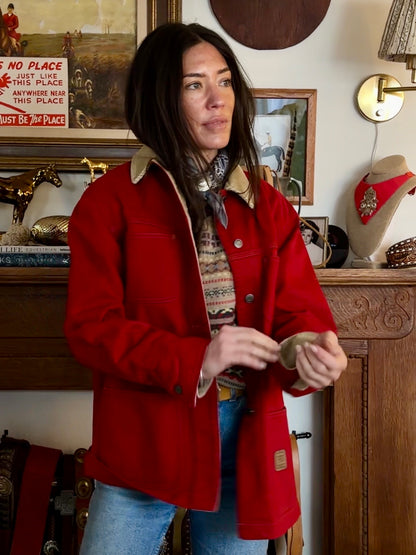 Red/Tan Cord Ralph Lauren Barn Jacket