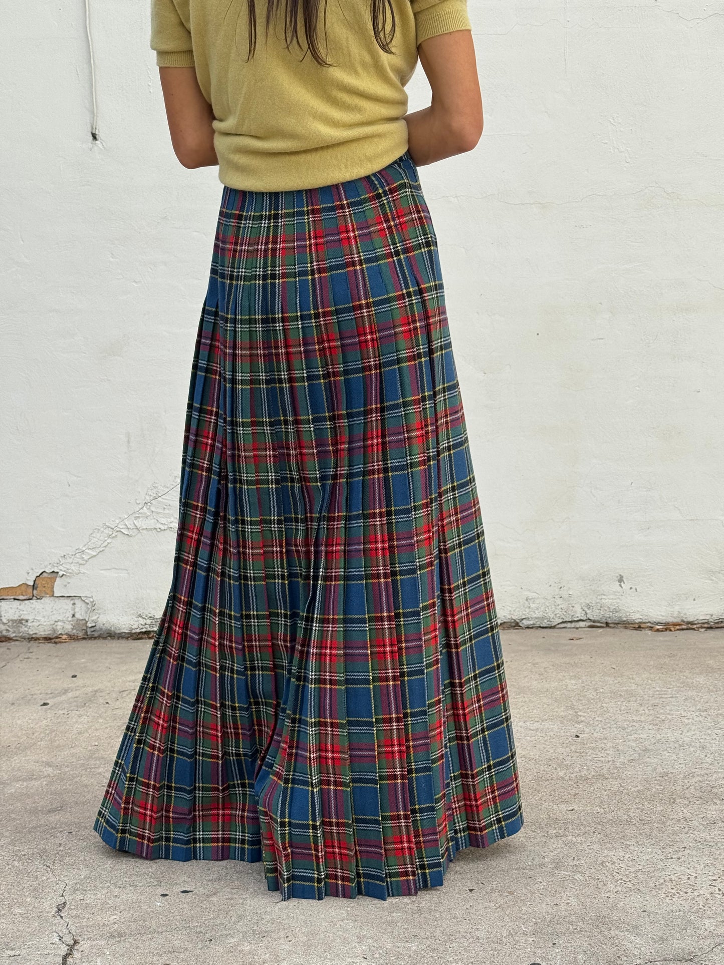 Long Kilt Skirt in Royal Stewart