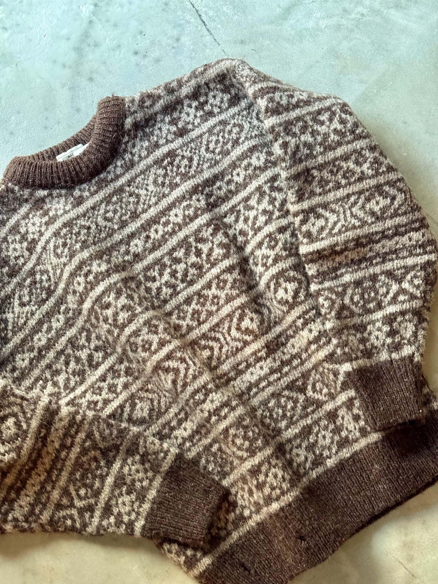 Grey/Brown Knit Sweater