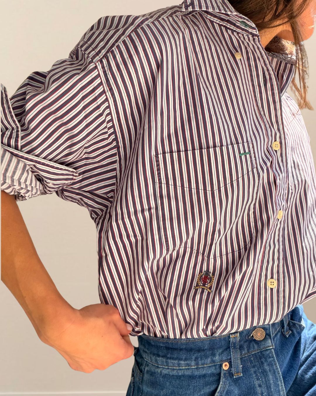 90s Tommy Red Navy Stripe