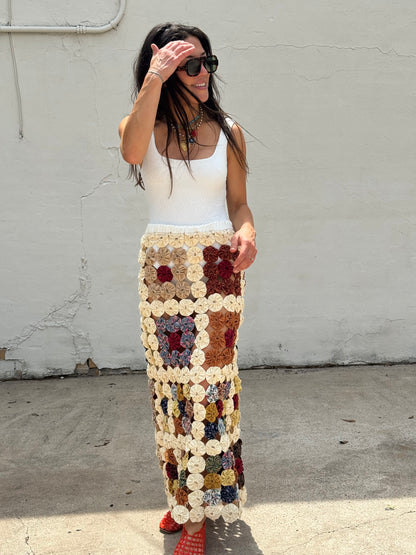 Yo-yo Maxi Skirt Blues and Reds