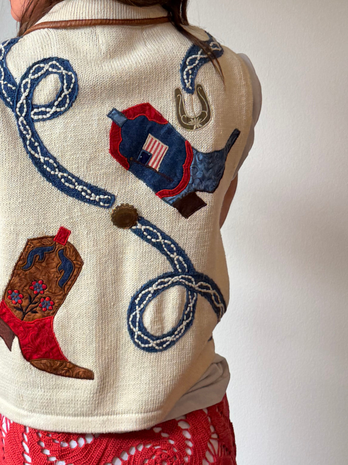 Texan Boots Sweater Vest