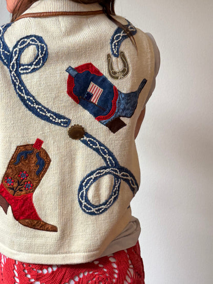 Texan Boots Sweater Vest