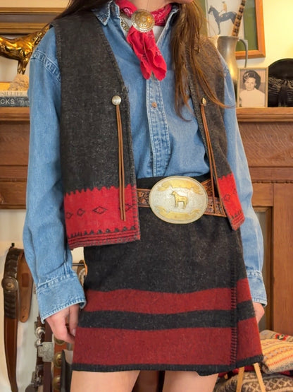 Ralph Lauren Wool Wrap Skirt