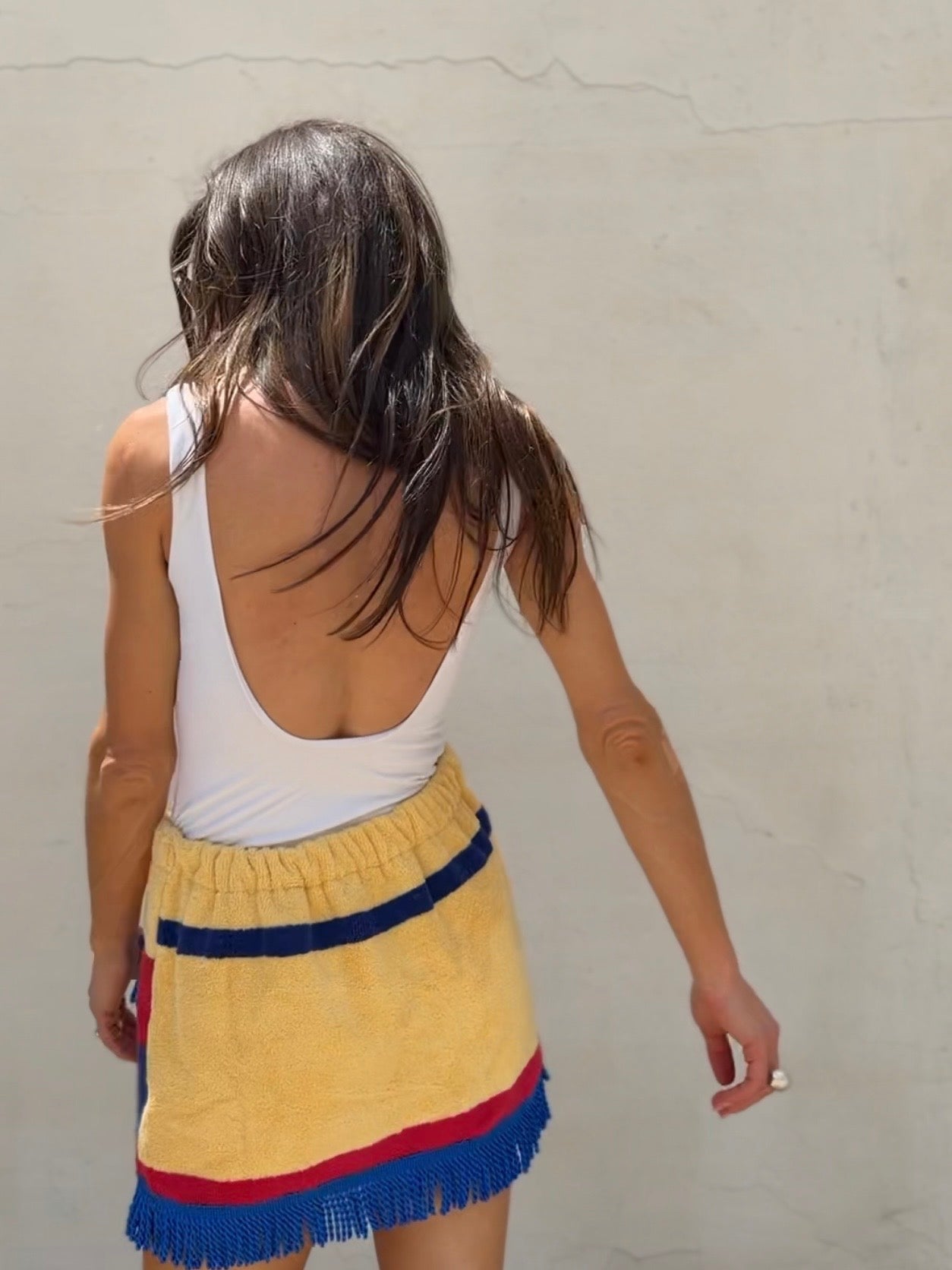 Towel Stripe Mini Skirt Primary Stripe