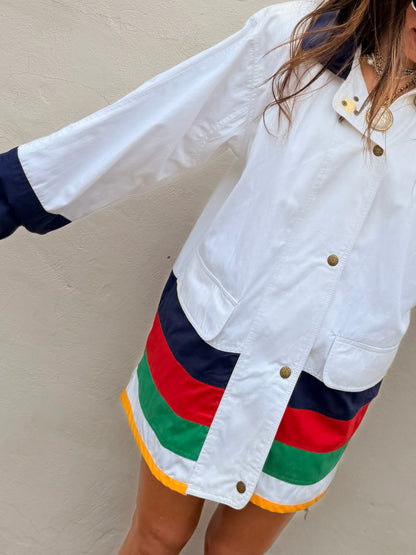 Nautical Stripe Toggle Jacket