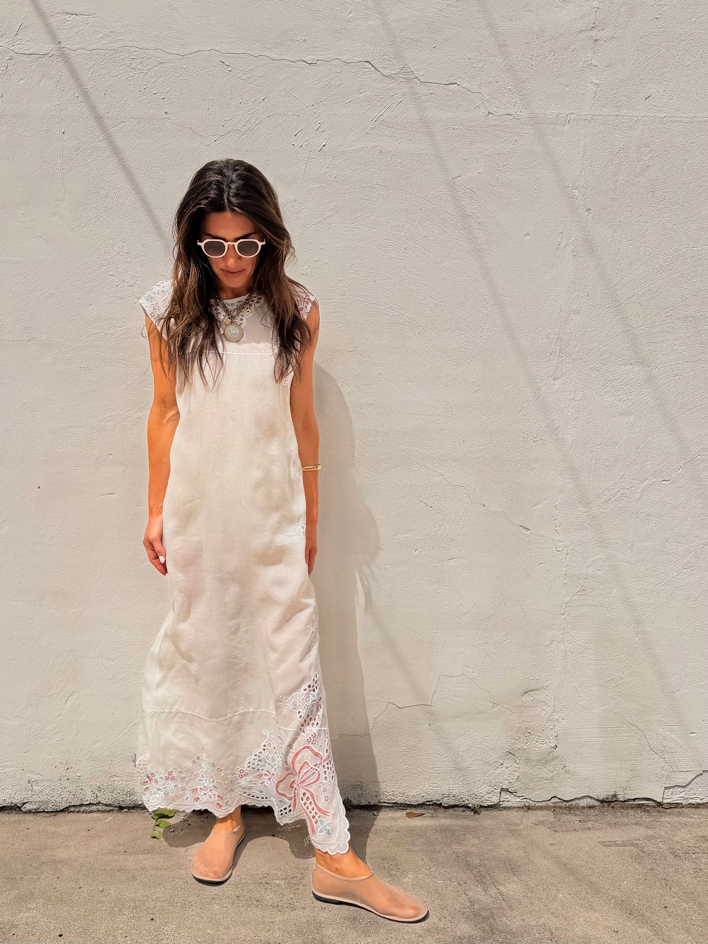 Organza Cutwork Maxi Dress
