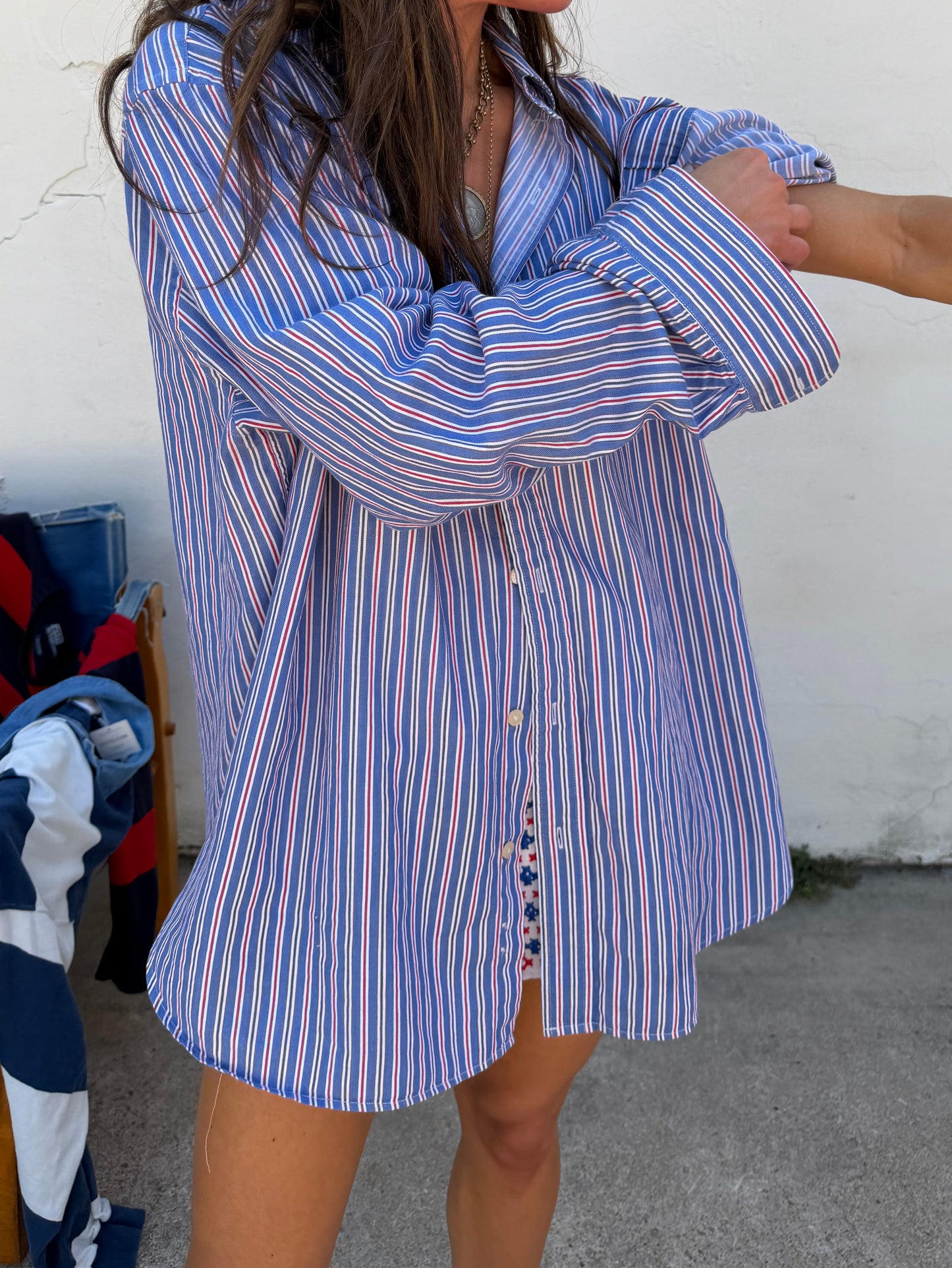 Red and Blue Stripe Shirt