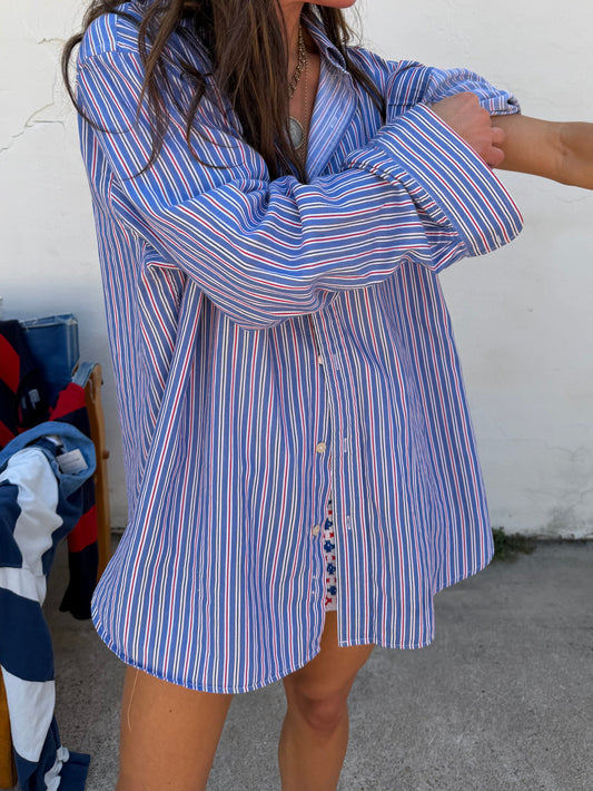 Red and Blue Stripe Shirt