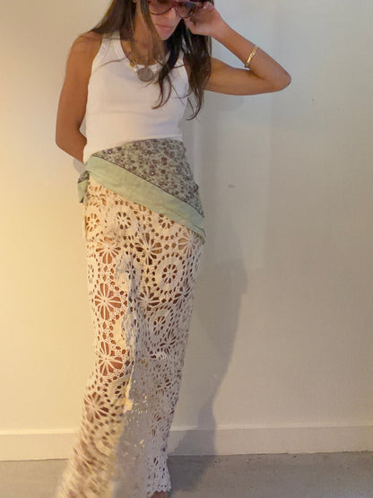 Crochet Maxi Skirt Ivory