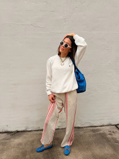 Ralph Lauren Linen Stripe Pant