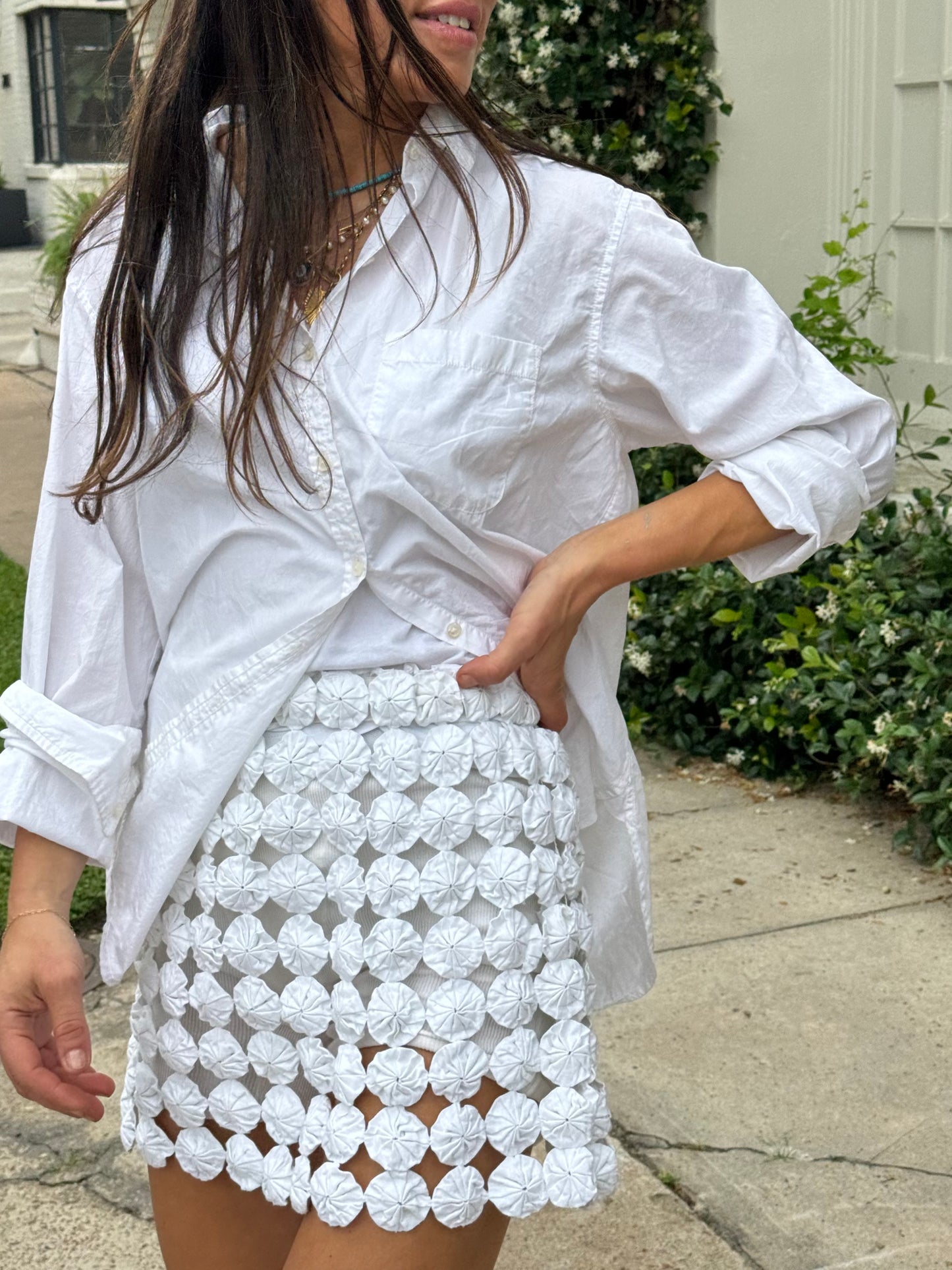 Yo-yo Mini Skirt White