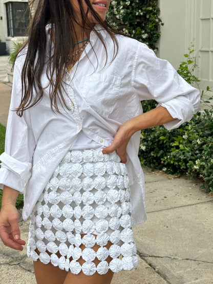 Yo-yo Mini Skirt White
