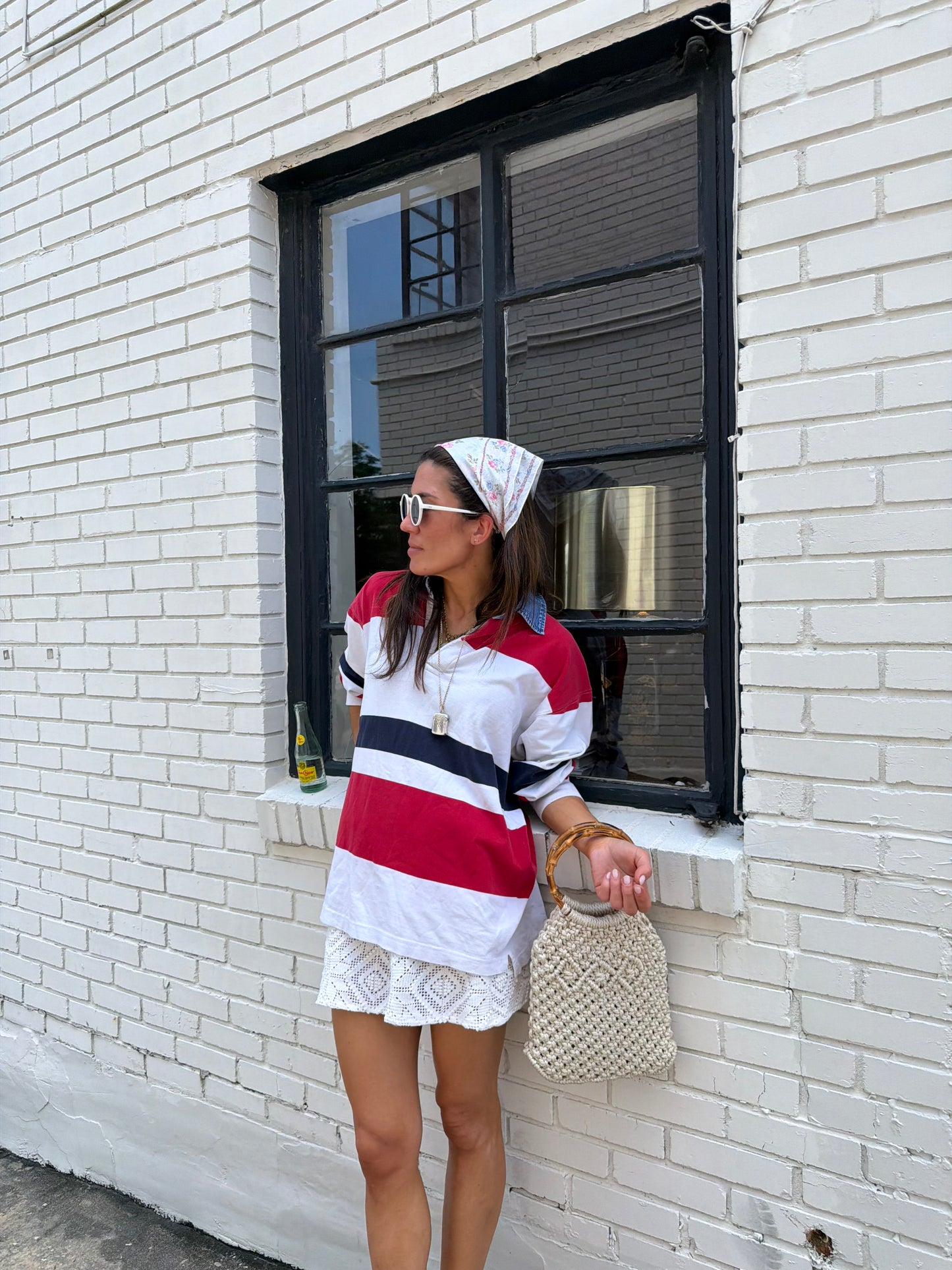 Crochet Mini Skirt White