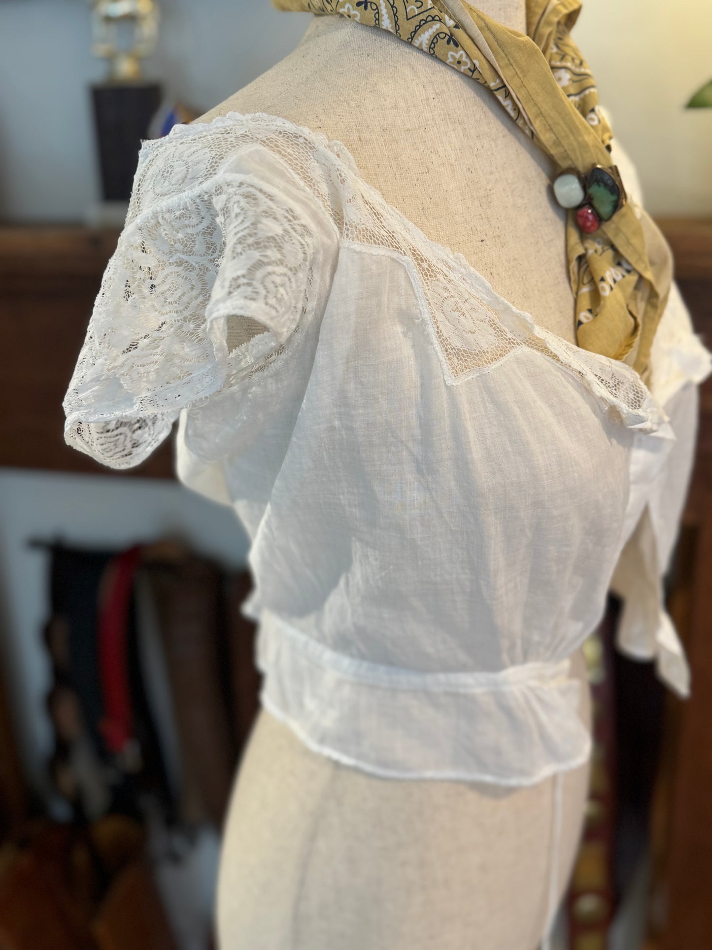 Edwardian Cotton Lawn Corset Cover
