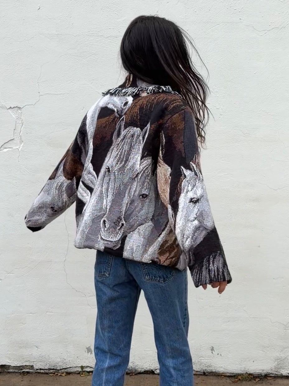 Horse Tapestry Cardigan