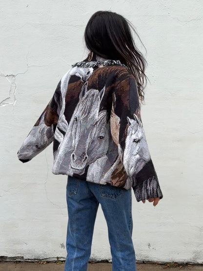 Horse Tapestry Cardigan