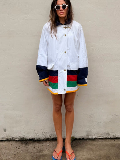 Nautical Stripe Toggle Jacket