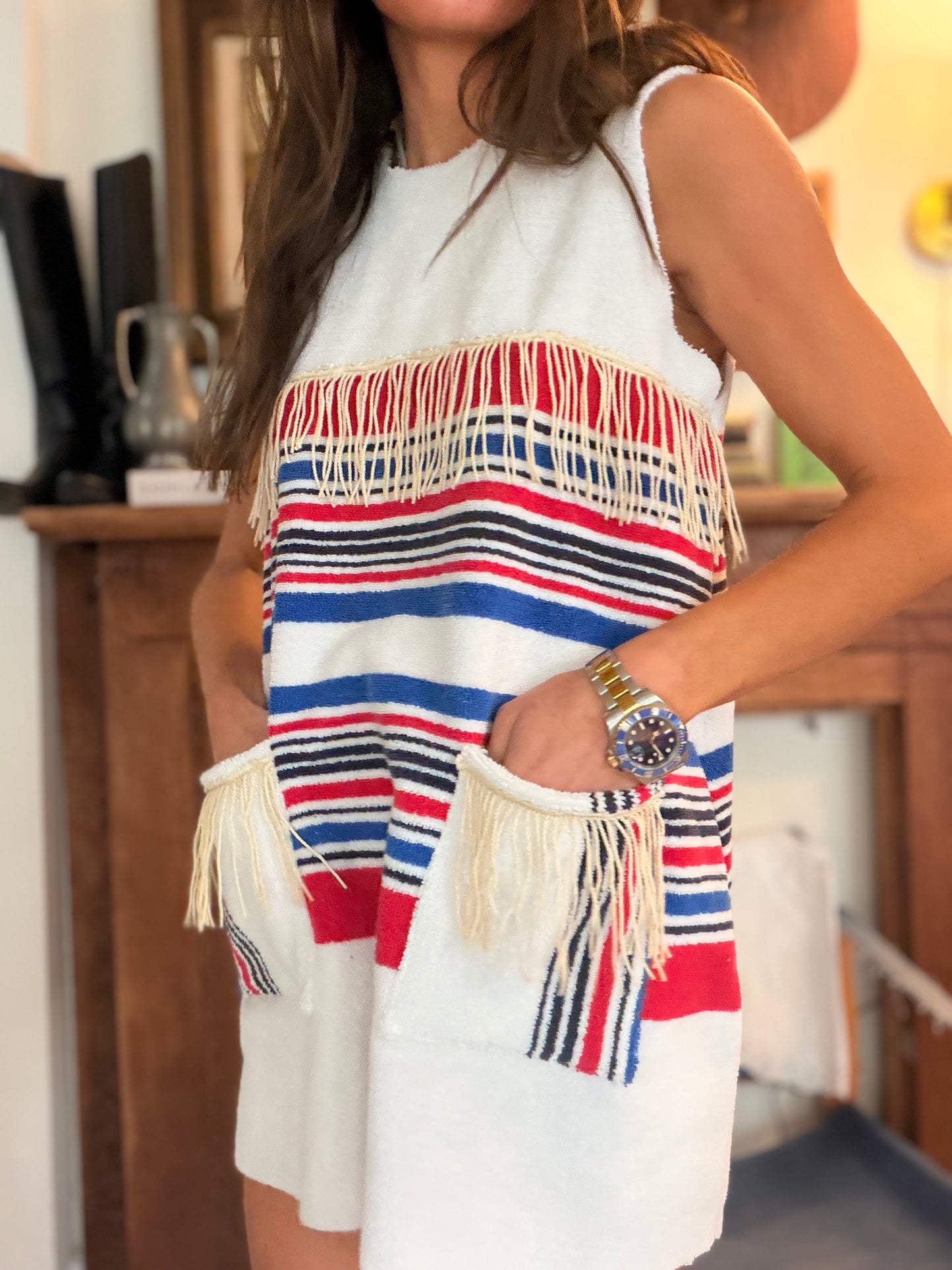 Towel Dress Patriotic Stripes