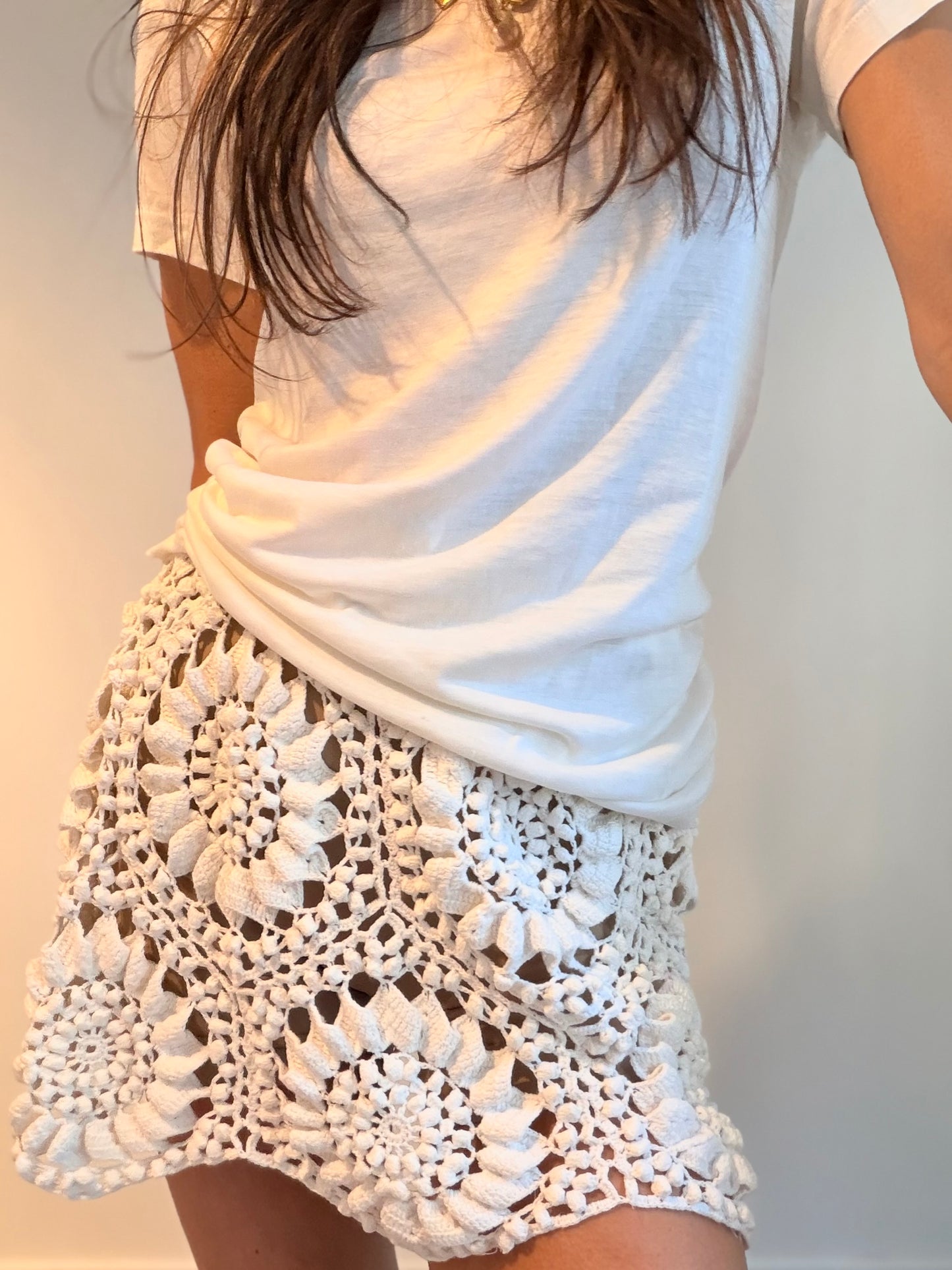 Sunflower Crochet Mini White