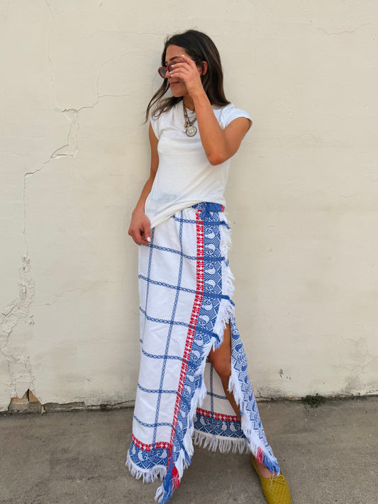 South American Tablecloth Maxi Skirt