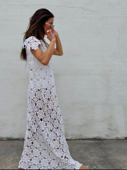Crochet Cap Sleeve Gown