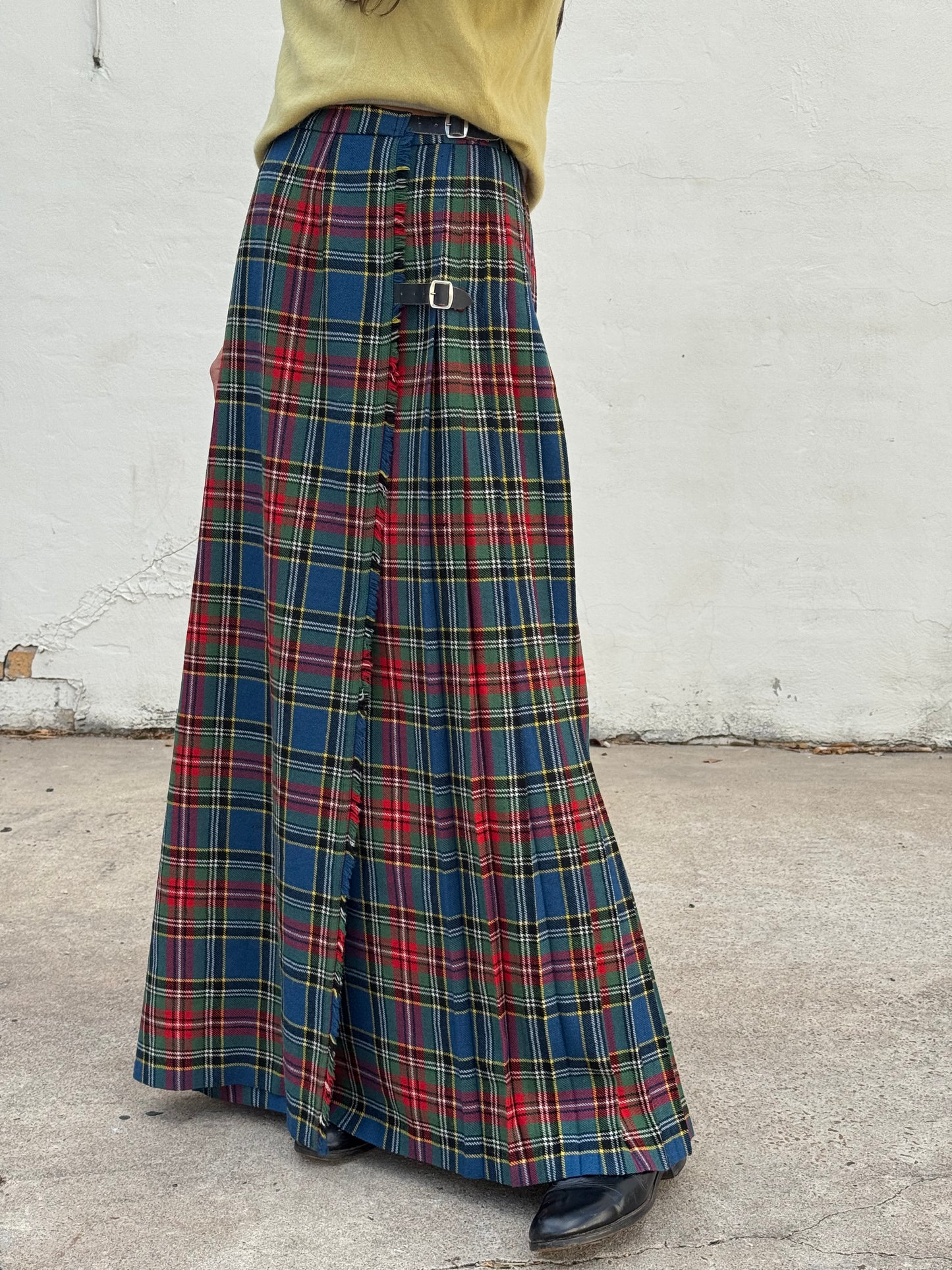 Long Kilt Skirt in Royal Stewart