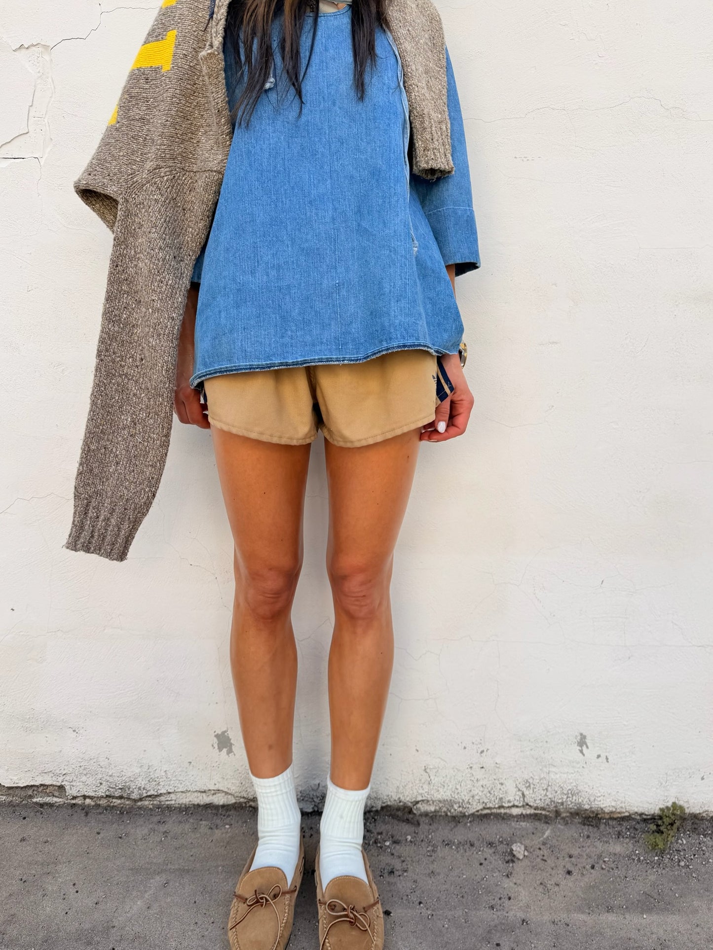 Denim Sailor Smock Top