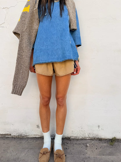 Denim Sailor Smock Top