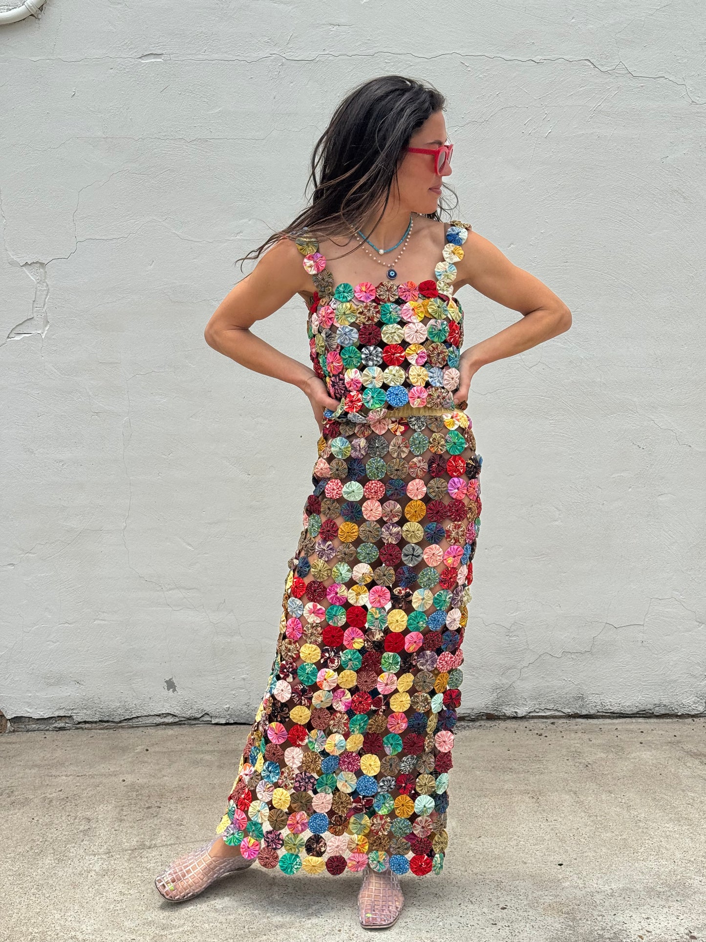 yo-yo maxi skirt set brights