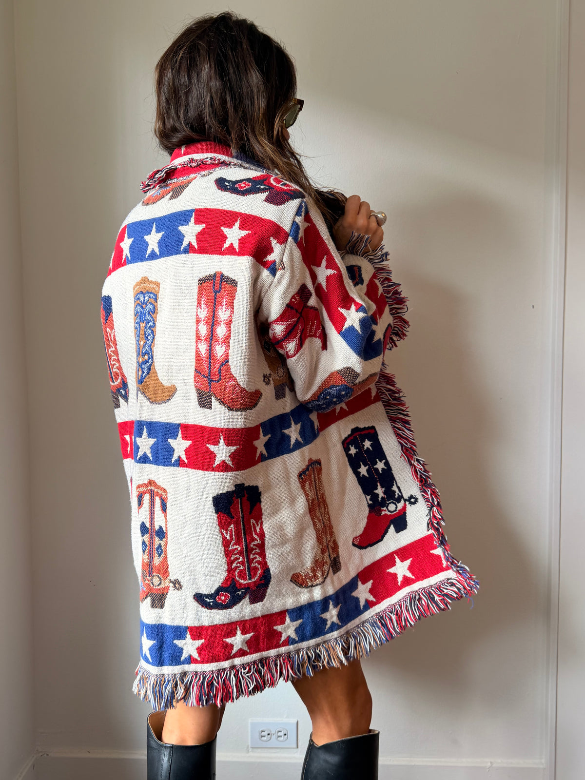 Tapestry Blanket Boot Cardigan