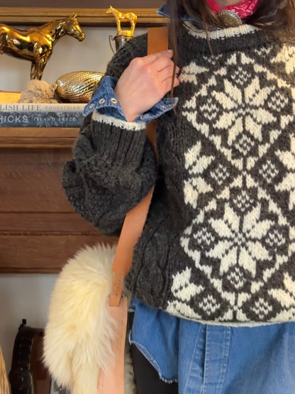 Chunky Wool Snowflake Sweater