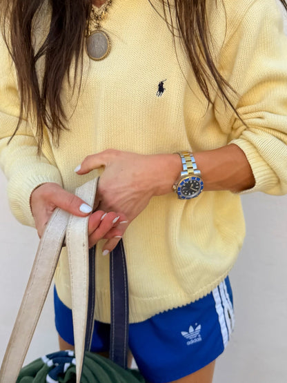 RL Cotton V Neck Yellow