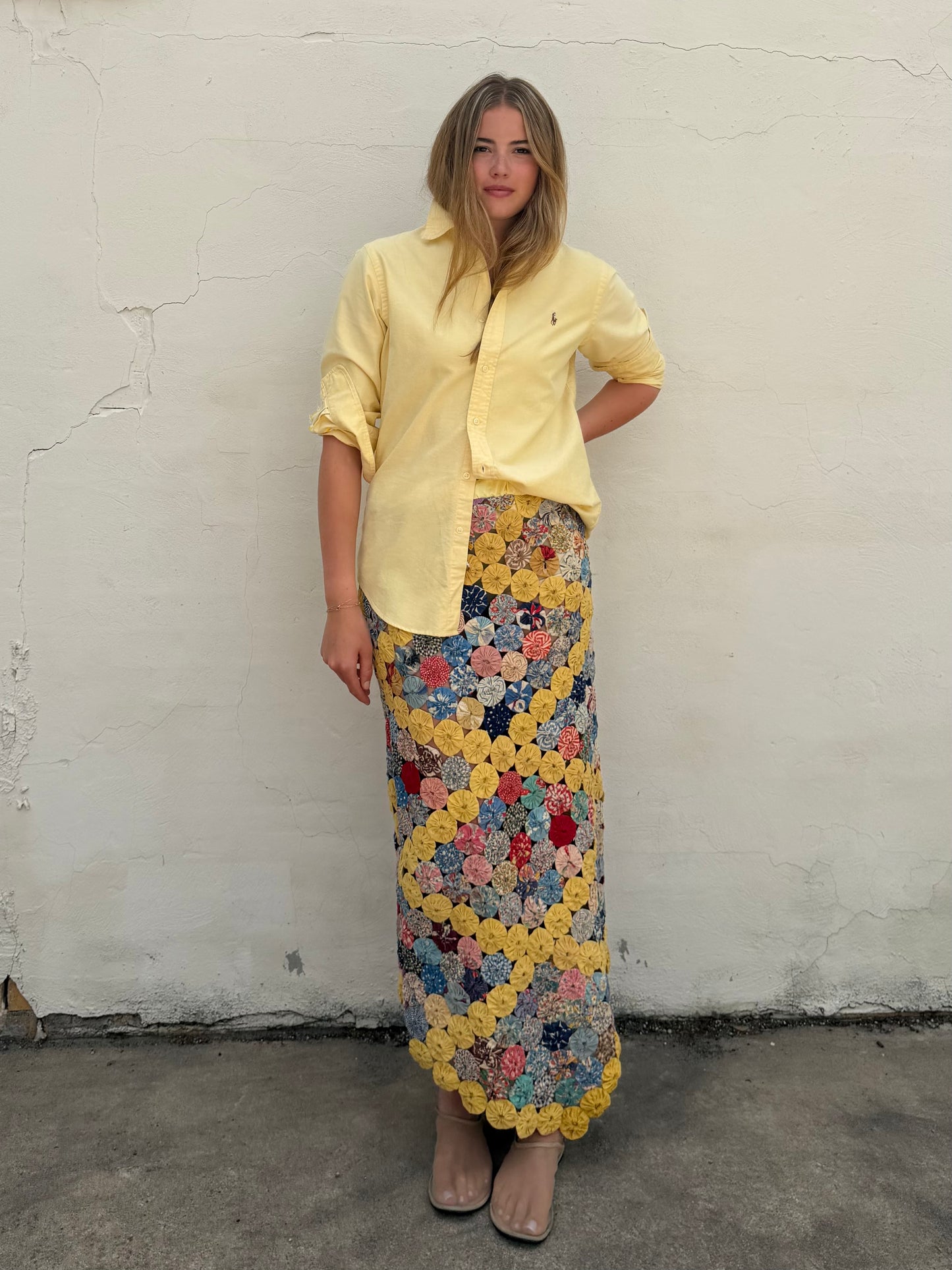 Yo-yo Maxi Skirt in Mango