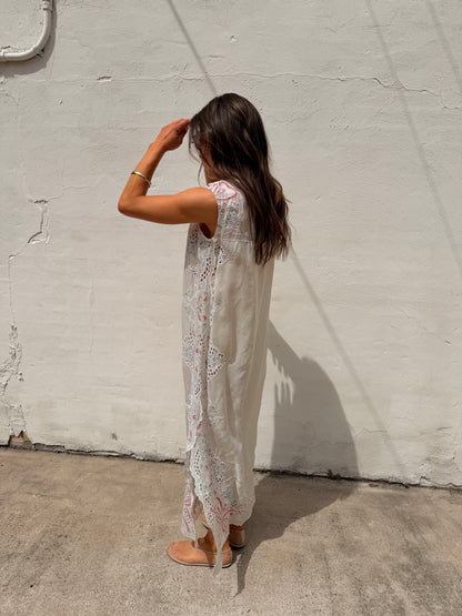 Organza Cutwork Maxi Dress