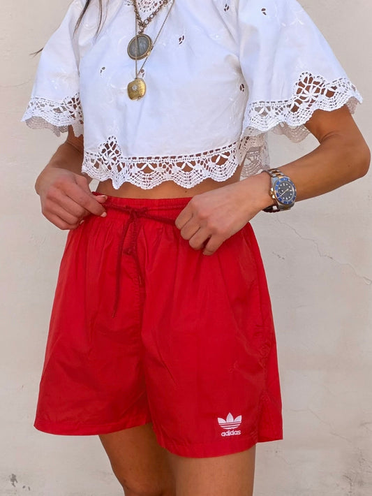 Vintage Adidas Nylon Shorts Red