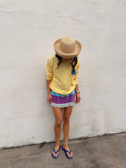 Vintage Stripe Towel Mini Skirt