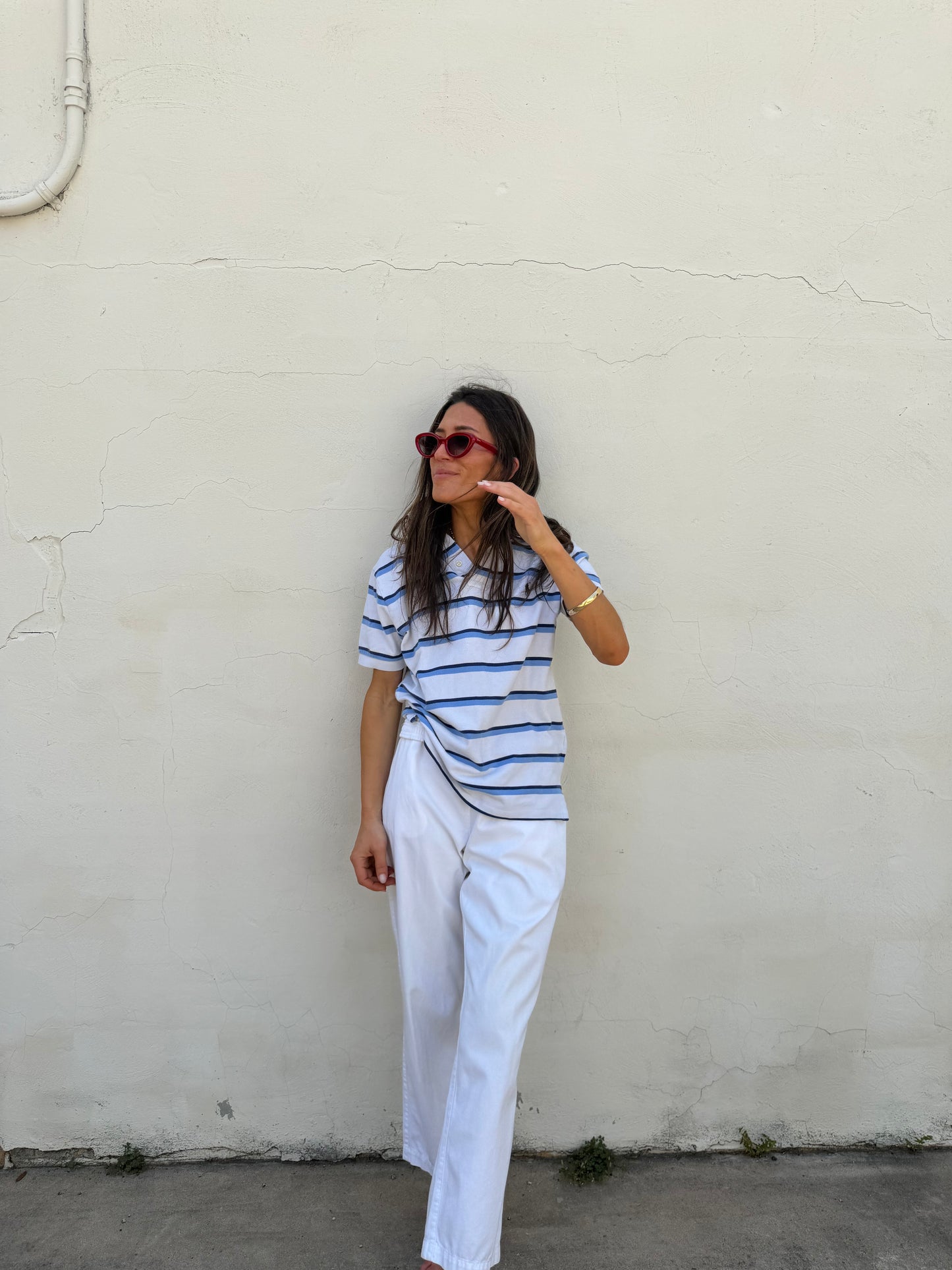 Blue Stripe 90s RL Polo