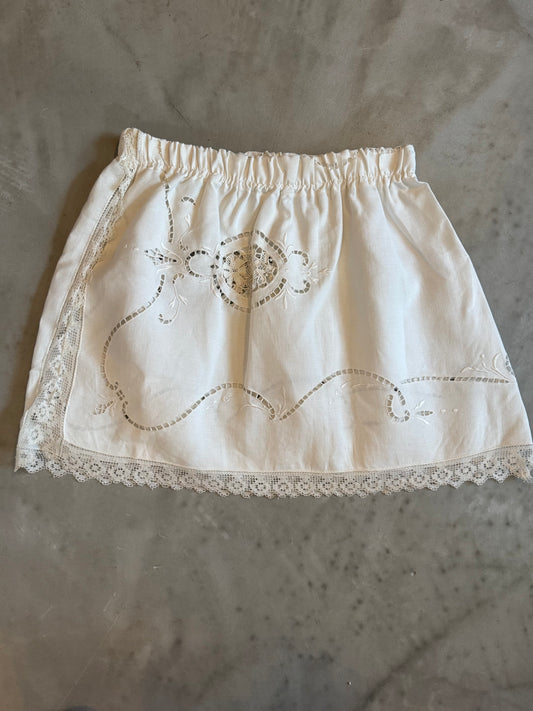 Antique Tablelinen Mini Skirt