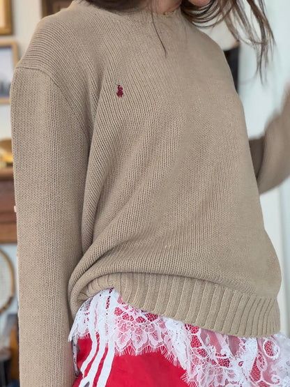 RL Cotton Crew Tan