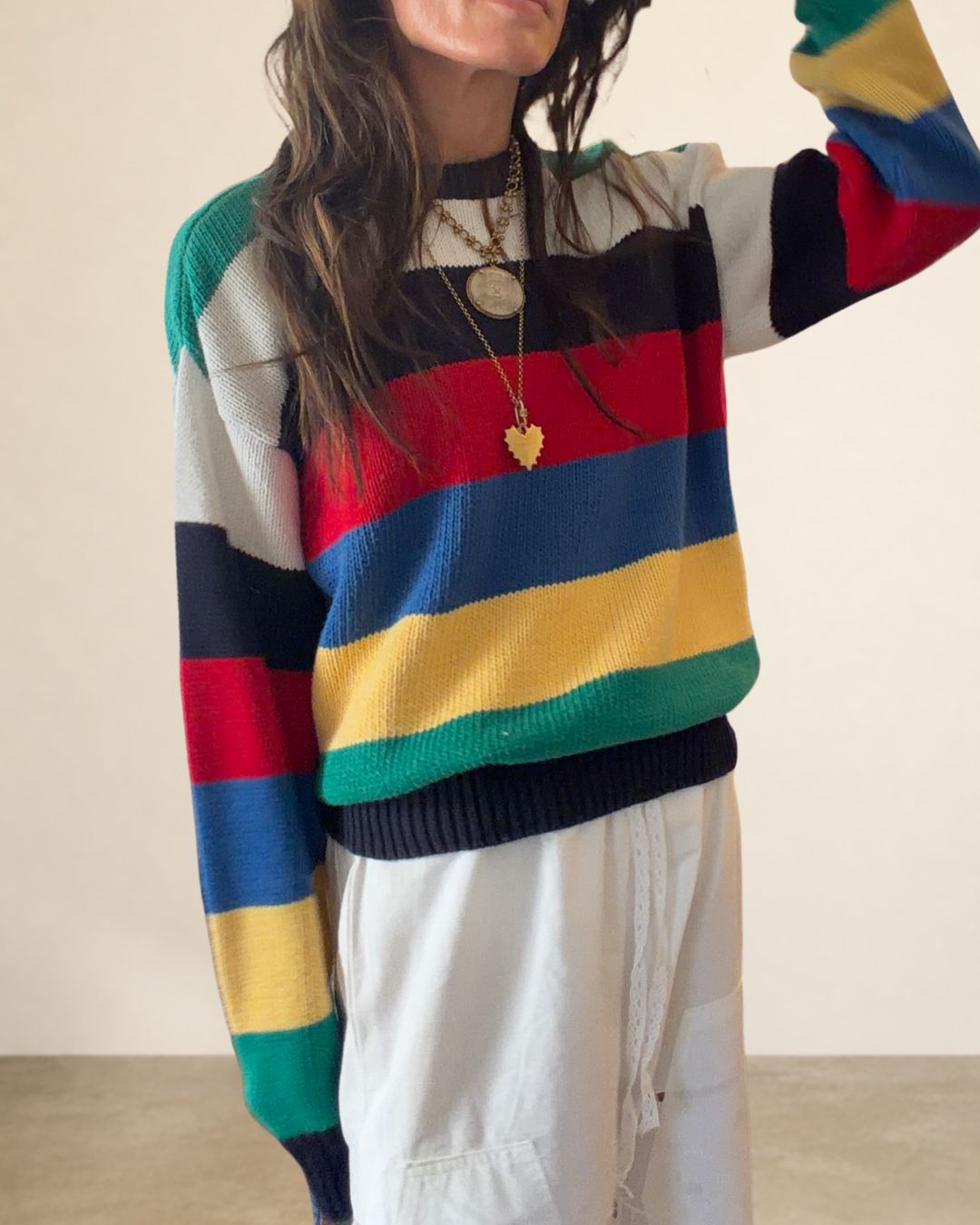 80s LL BEAN Colorblock Cotton Sweater