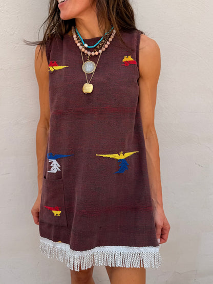 Guatemalan Mini Dress With Fringe
