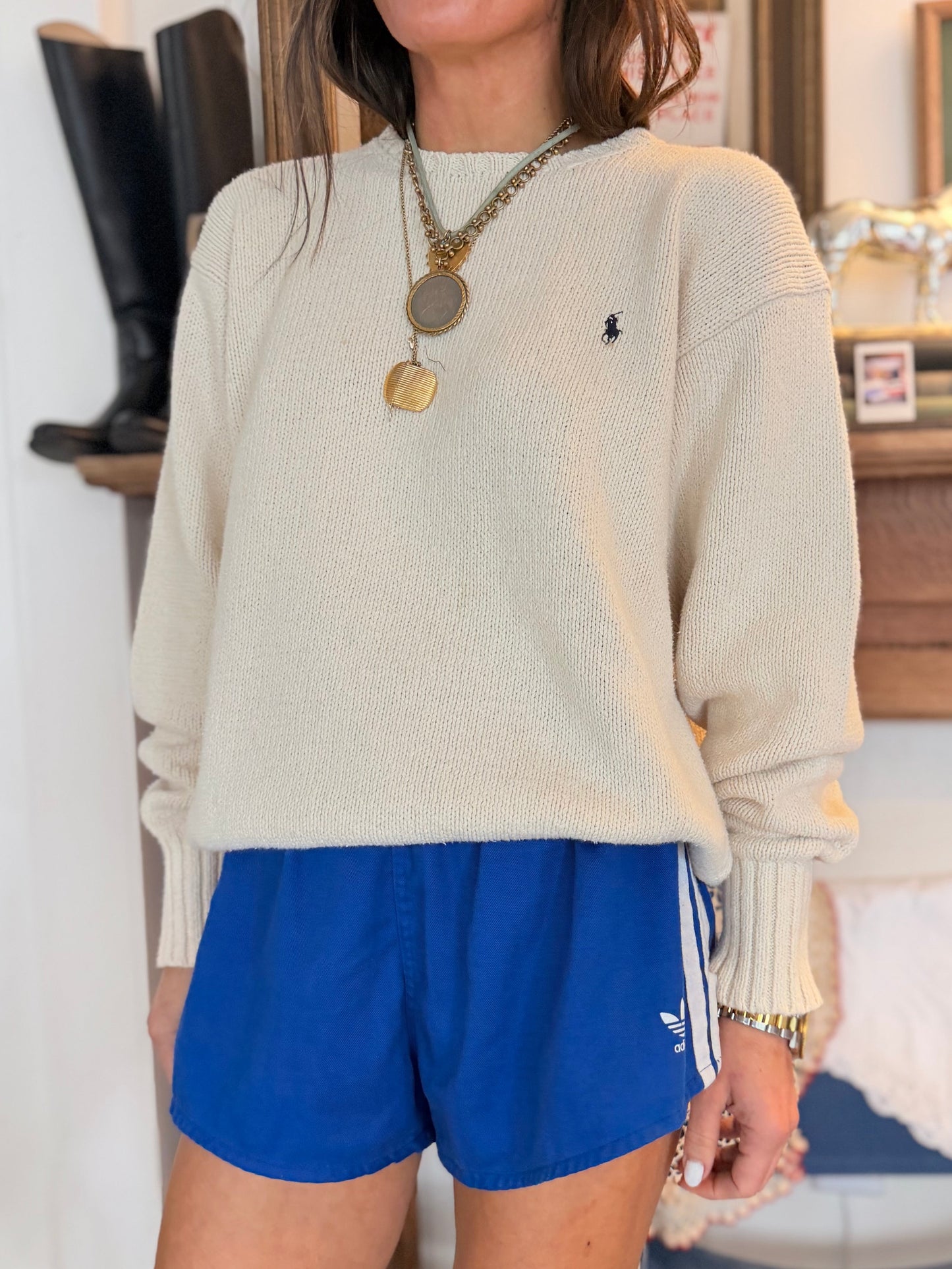 RL Ivory Cotton Crew