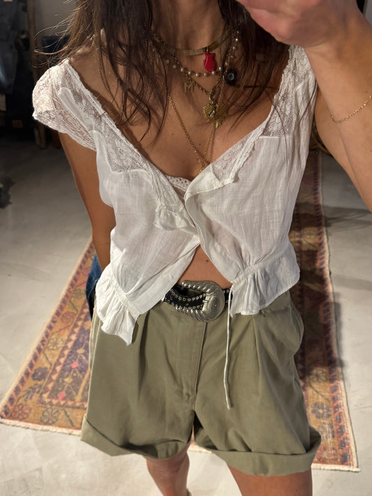 Edwardian Cotton Lawn Corset Cover