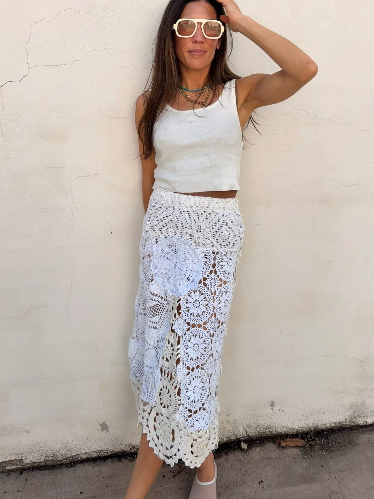 Mixed Crochet Skirt