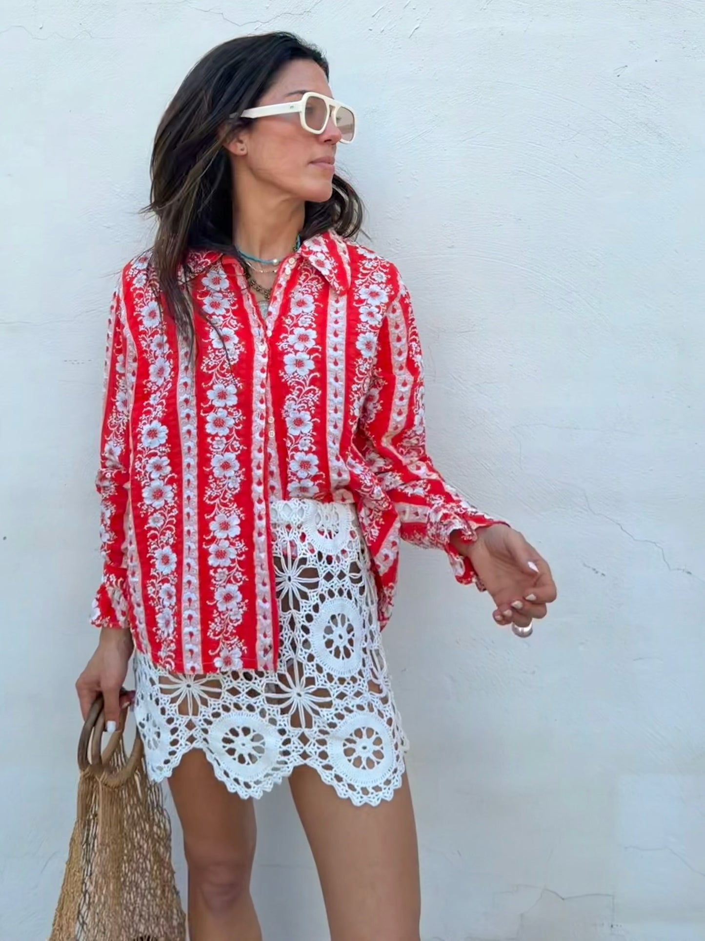 Dunes Crochet Mini Skirt