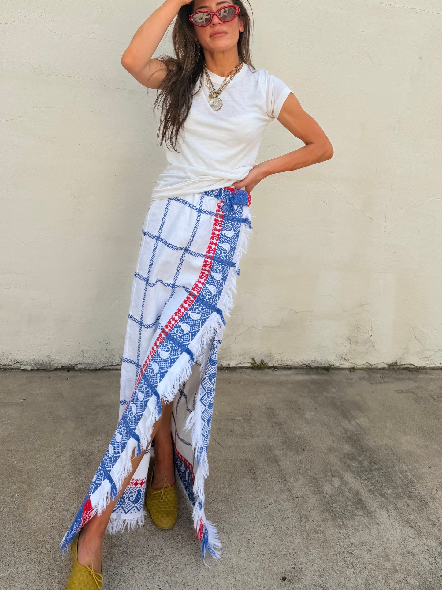South American Tablecloth Maxi Skirt