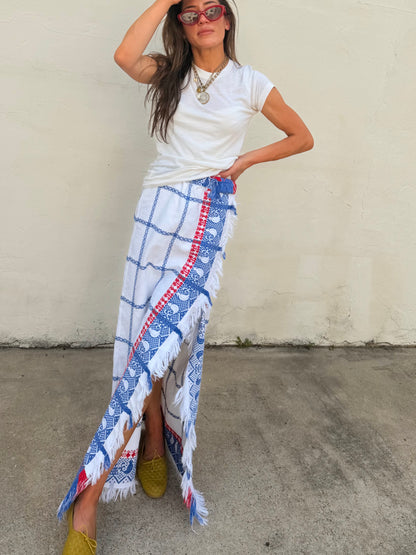 South American Tablecloth Maxi Skirt
